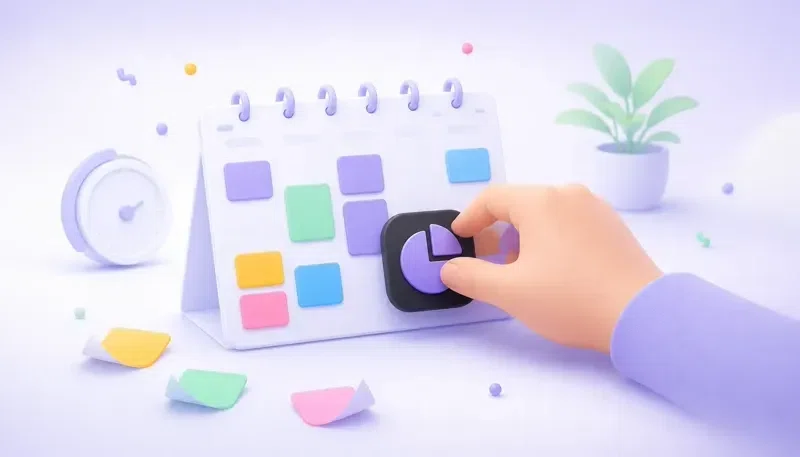 Geïllustreerde blogheader voor Apps voor ADHD-volwassenen: hoe kies je er een die écht blijft plakken